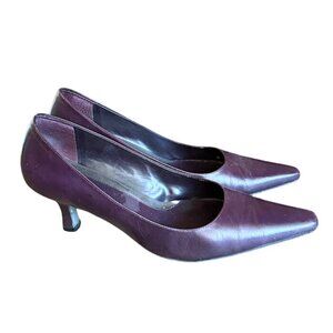 Michelle D Purple Pointed To Short Heels Pumps Women's Size 7.5